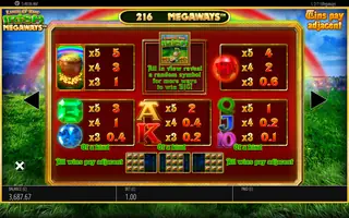 Luck O The Irish Megaways – Paytable