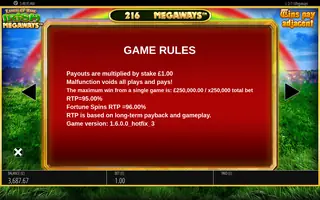 Luck O The Irish Megaways – Game rules