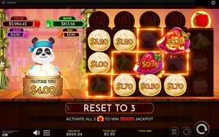 Big Hot Flaming Pots Panda Riches – Bonus round
