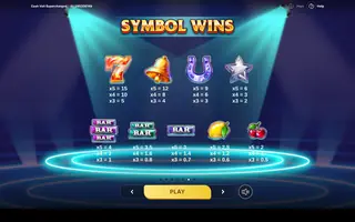 Cash Volt Supercharged – Paytable