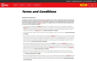 32Red Casino – Terms and conditions