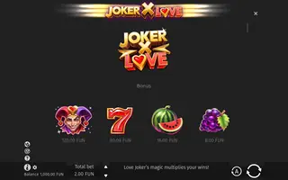 Joker X Love – Paytable
