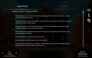 Goldline Express – Game rules