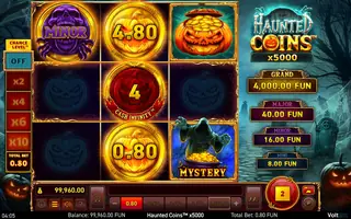 Haunted Coins x5000 – Winning spin