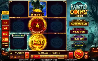 Haunted Coins x5000 – Winning spin