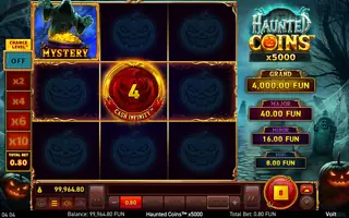Haunted Coins x5000 – Feature in play