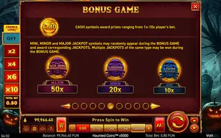Haunted Coins x5000 – Paytable