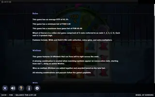 Wheel of Horrors – Game rules
