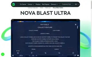 Nova Blast Ultra – Paytable