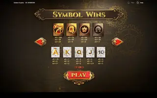Golden Cryptex – Paytable