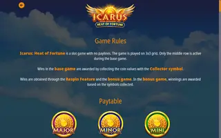 Icarus: Heat of Fortune – Game rules
