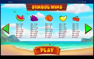 Tiki Fruits – Paytable