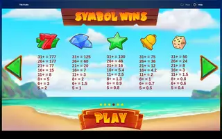 Tiki Fruits – Paytable