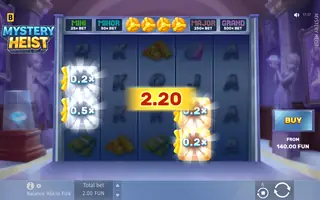 Mystery Heist – Feature in play