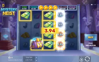 Mystery Heist – Feature in play