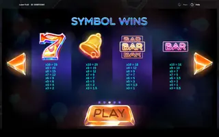 Laser Fruit – Paytable