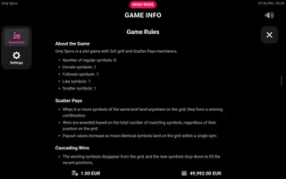 Only Spins – Game rules