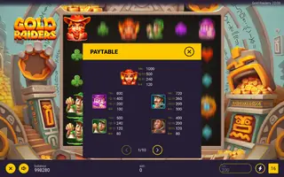 Gold Raiders – Paytable