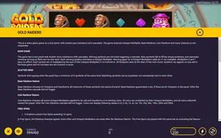 Gold Raiders – Game rules