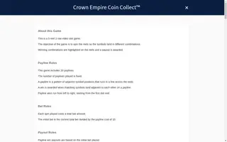 Crown Empire Coin Collect – Game rules