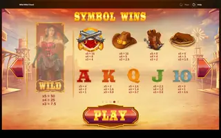 Wild Wild Chest – Paytable