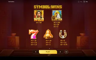 Cash Goddess – Paytable
