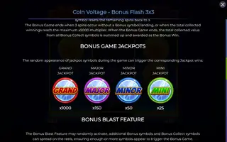 Coin Voltage – Bonus Flash 3×3 – Paytable