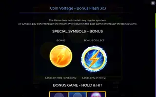 Coin Voltage – Bonus Flash 3×3 – Game rules