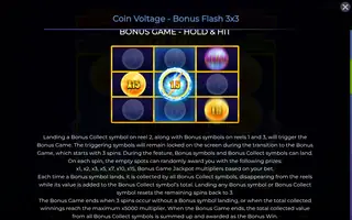 Coin Voltage – Bonus Flash 3×3 – Game rules
