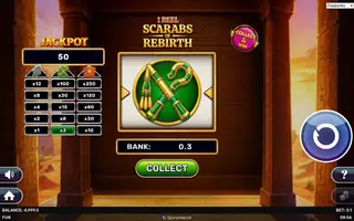 1 Reel – Scarabs Of Rebirth – Winning spin