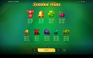 Regal Streak – Paytable
