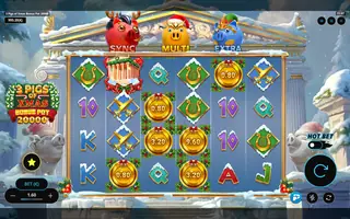 3 Pigs of Xmas Bonus Pot 20,000 – Winning spin