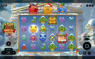 3 Pigs of Xmas Bonus Pot 20,000 – Winning spin
