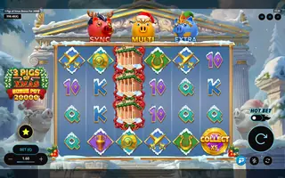 3 Pigs of Xmas Bonus Pot 20,000 – Feature in play