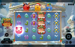 3 Pigs of Xmas Bonus Pot 20,000 – Feature in play