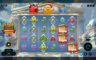 3 Pigs of Xmas Bonus Pot 20,000 – Feature in play