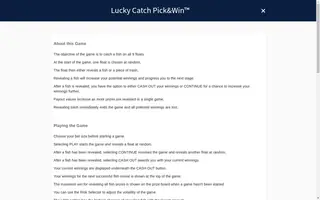 Lucky Catch Pick&Win – Game rules