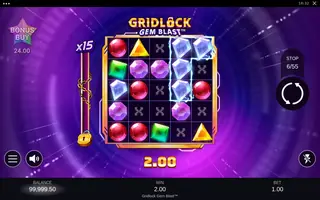Gridlock Gem Blast – Winning spin