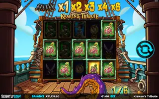 Kraken’s Tribute – Feature in play