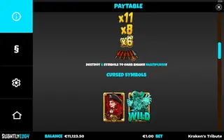 Kraken’s Tribute – Paytable