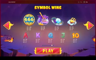 Lucky Little Devil – Paytable