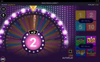 Wheel of Winners Link&Win – Feature in play