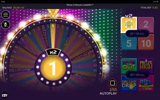 Wheel of Winners Link&Win – Feature in play