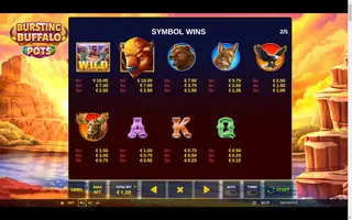Bursting Buffalo Pots – Paytable