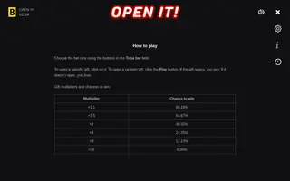 Open It! – Game rules