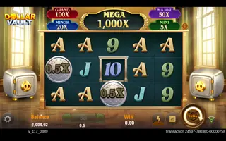 Dollar Vault – Feature in play
