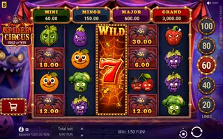 Spider Circus Hold and Win – Feature in play