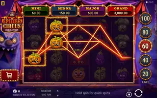 Spider Circus Hold and Win – Feature in play