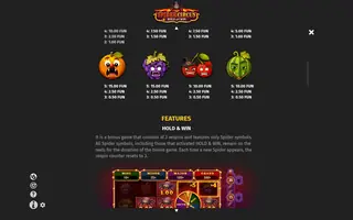 Spider Circus Hold and Win – Game rules