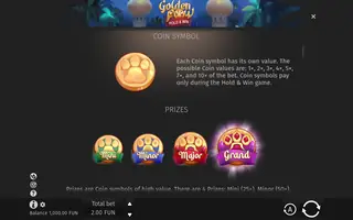 Golden Paw Hold & Win – Paytable